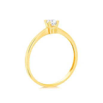 Cubic Zirconia Cocktail Ring in 9ct Yellow Gold