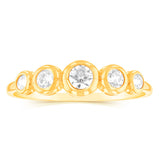Cubic Zirconia Cocktail Ring in 9ct Yellow Gold