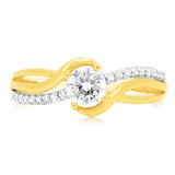 Cubic Zirconia Ring in 9ct Yellow Gold