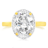Cubic Zirconia Ring in 9ct Yellow Gold