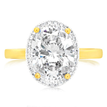 Cubic Zirconia Ring in 9ct Yellow Gold
