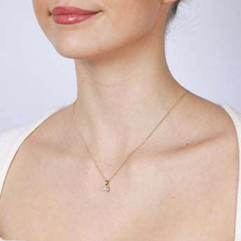 9ct Yellow Gold 0.90 Ct Solitaire Cubic Zirconia Pendant