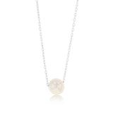7-8mm White Fresh Water Pearl Pendant in Sterling Silver
