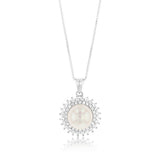 7-10mm Fresh Water Pearl Pendant & Earring Set in Sterling Silver