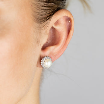 7-10mm Fresh Water Pearl Pendant & Earring Set in Sterling Silver