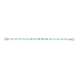 Sterling Silver 14.5 Carat Natural Blue & White Topaz Bracelet 18CM