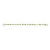 Sterling Silver Natural Peridot & White Topaz Bracelet 18CM