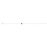 0.30 Carat Created Ruby Adjustable Bracelet 17cm in 9ct Yellow Gold