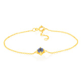 0.27 Carat Tanzanite Adjustable Bracelet 17cm in 9ct Yellow Gold