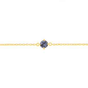 0.27 Carat Tanzanite Adjustable Bracelet 17cm in 9ct Yellow Gold
