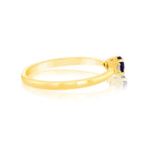 0.23 Carat Amethyst and Diamond Ring in 9ct Yellow Gold