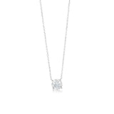 0.9 Carat White Topaz with 45cm Chain in 9ct White Gold