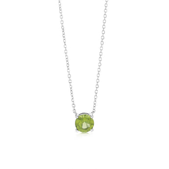 0.87 Carat Peridot Pendant with 45cm Chain in 9ct White Gold