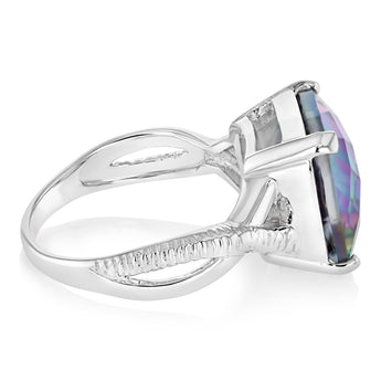 6.5 Carat Multi Quarts Ring in Sterling Silver