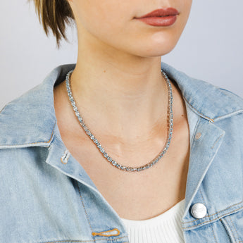 41.8 Carat Blue Topaz Necklace 45cm in Sterling Silver