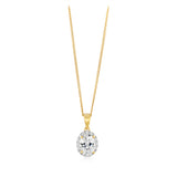 Zirconia Pendant in 9ct Yellow Gold