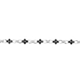 Sapphire and Diamond Bracelet 19cm in Sterling Silver