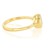 Cubic Zirconia 1 Carat Look Bezel Ring in 9ct Yellow Gold