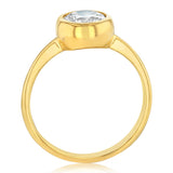 Cubic Zirconia 1 Carat Look Bezel Ring in 9ct Yellow Gold