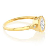 Cubic Zirconia Oval Shaped Ring in 9ct Yellow Gold