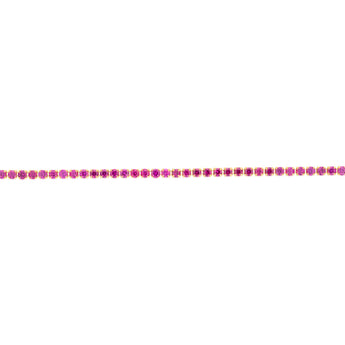3.65 Carats Created Ruby Bracelet in 10ct Yellow Gold