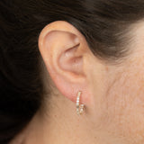 Zirconia Hoop Earrings in 9ct Yellow Gold