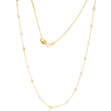 Freshwater Pearl on Adjustable 45cm Length in 9ct Yellow Gold Chain
