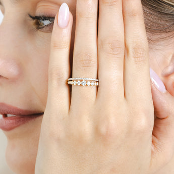 Cubic Zirconia Ring in 9ct Yellow Gold