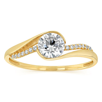 Cubic Zirconia Ring in 9ct Yellow Gold