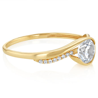 Cubic Zirconia Ring in 9ct Yellow Gold