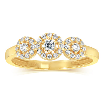 Cubic Zirconia Ring in 9ct Yellow Gold