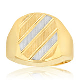 Signet Gents Ring in 9ct Yellow and White Gold