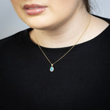 Triplet Oval Diamond Pendant in 9ct Yellow Gold