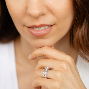 Natural Aquamarine Ring in Sterling Silver