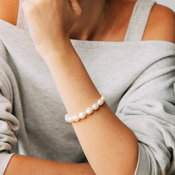 Freshwater Baroque White Pearl in Sterling Silver