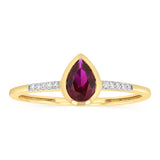 Created Ruby and Diamond Ring in 9ct Yellow Gold