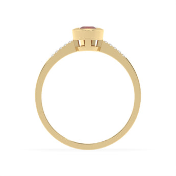 Created Ruby and Diamond Ring in 9ct Yellow Gold