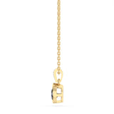 Created Sapphire and Diamond Pendant in 9ct Yellow Gold