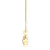 Created Emerald and Diamond Pendant in 9ct Yellow Gold