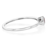 Created Red Garnet and Diamond Ring in Sterling Silver