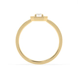 Created White Topaz and Diamond Ring in 9ct Yellow Gold