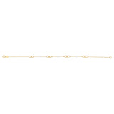 Freshwater Pearl 19cm Adjustable Infinity Bracelet in 9ct Yellow Gold