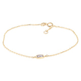 Amethyst 19cm Adjustable Bracelet in 9ct Yellow Gold