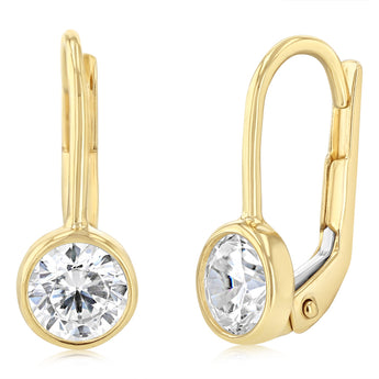 Cubic Zirconia Drop Earrings in 9ct Yellow Gold