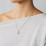 Cubic Zirconia Heart Pendant in 9ct Yellow Gold