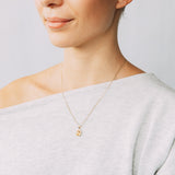 Natural Quartz and Cubic Zirconia Pendant in 9ct Yellow Gold