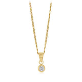 Cubic Zirconia Pendant in 9ct Yellow Gold