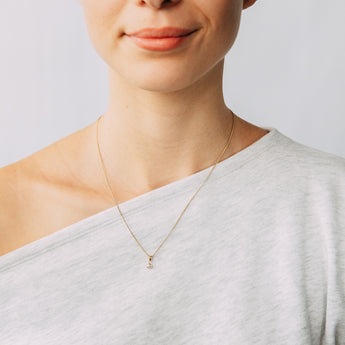 Cubic Zirconia Pendant in 9ct Yellow Gold