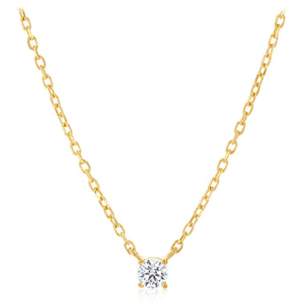 Cubic Zirconia 43.20cm Chain in 9ct Yellow Gold