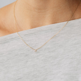 Cubic Zirconia 43.20cm Chain in 9ct Yellow Gold